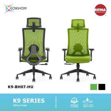 Oxihom FK9 Kursi Kantor Gaming Belajar Jaring Hidrolik Ergonomis - Hitam/Biru