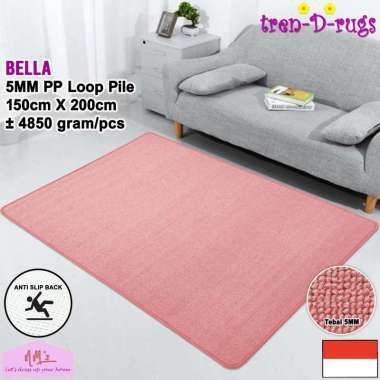 Tren-D-rugs Karpet Polos Lantai Ruang Tamu Ruang Tidur Permadani Bulu Minimalis Anti slip 150 cm x 2
