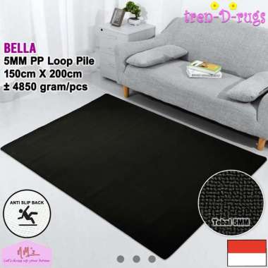 Tren-D-rugs Karpet Polos Lantai Ruang Tamu Ruang Tidur Permadani Bulu Minimalis Anti slip 150 cm x 2