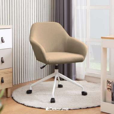 Dekoruma YUTA Kursi Kantor | Kursi Kerja Minimalis Scandinavian Abu-abu