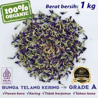 LY Aja Teh Bunga Telang / Teleng Kering 1 Kg Dried Butterfly Pea Flower 1kg Telang tumpuk 1 kg