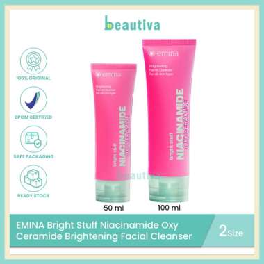 Emina Bright Stuff Niacinamide Oxy Ceramide Brightening Facial Cleanser 50ml