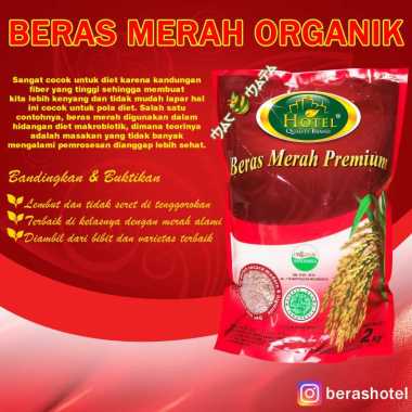 Beras Merah HOTEL 2 kg - Beras Merah Organik - Beras Organik Merah - BERAS HOTEL Organik Merah - HOT