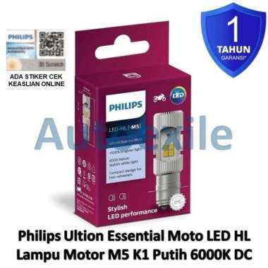 Philips Ultinon Essential Moto LED M5 H6 Kaki1 6500K Putih Lampu Motor Bebek Matic Jupiter Mio Beat3
