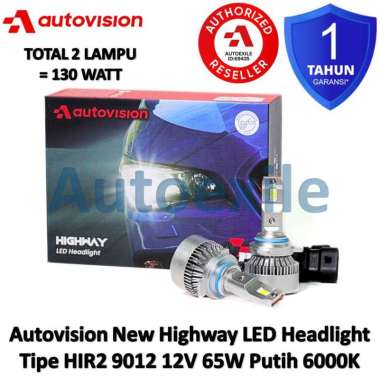 Autovision Highway LED HIR2 9012 6000K Putih Advance CSP Lampu Mobil New Yaris Brio RS Mobilio CHR