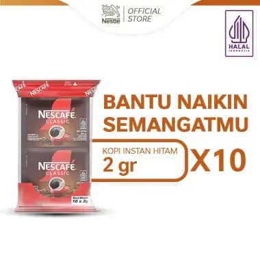 Promo Harga Nescafe Classic Coffee per 10 sachet 2 gr - Blibli