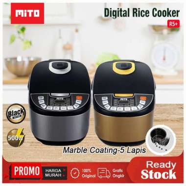 Mito digital rice cooker 2L 8in1/magic com mito Promo R5 Plus Black Edition R5+BLACKSILVER