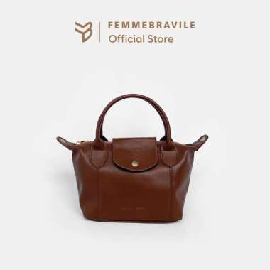 Femmebravile - Jennie Bag - Tas Wanita - Slingbag - Hand Bag - Tas Selempang - Tas Tangan Mini Brown