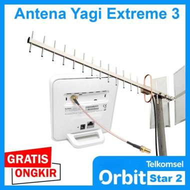 Antena Yagi Extreme 3 Modem Router Wifi Huawei B320 Orbit Star H2 Pro H2 30 Meter