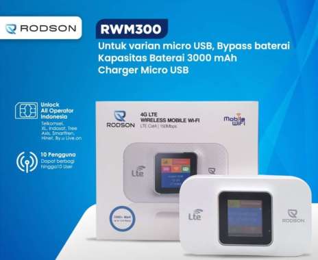 Modem Mifi RODSON RWM300 Router Wifi 4G LTE Mobile Wifi Hotspot Unlock Gsm