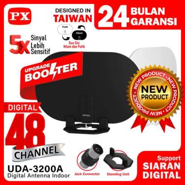 Antena TV Digital Indoor DVB-T2 + Booster STB TV Digital PX UDA-3200A