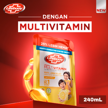 Lifebuoy Sabun Mandi Cair Anti Bacterial Body Wash Lemon Fresh 100% Lebih Kuat Lawan Kuman, Kesegara