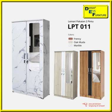 Lemari Pakaian LPT-011 2Pintu Cermin Swing Frency