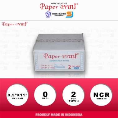 PAPERPRYNS CONTINUOUS FORM / NCR PUTIH / 9,5 X 11 / 2PLY