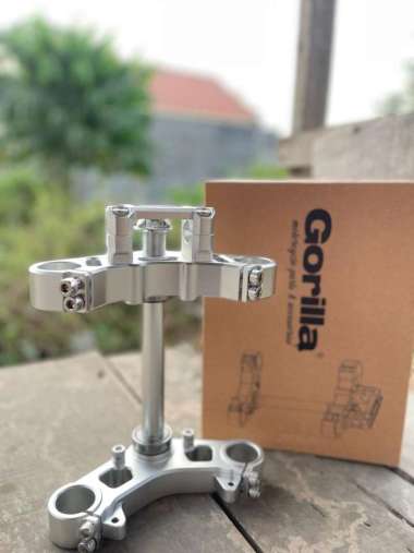 T SHOCK SEGITIGA ATAS BAWAH NINJA CNC T SHOCK NINJA CNC PNP CB GL MEGAPRO TIGER SILVER