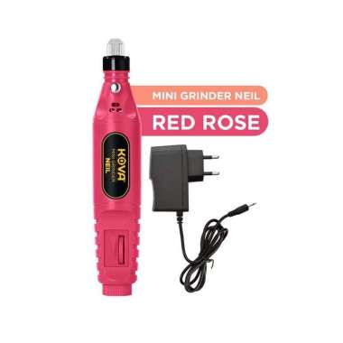 Kova Neil Mesin Bor Mini Grinder Gerinda Alat Kikir Ukir Grafir Kuku Red Rose
