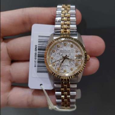 Original 100%!! Jam Tangan Wanita Bonia Bnb10550 B10550 Uk 3cm Monogram Bonia Sapphire Garansi Resmi