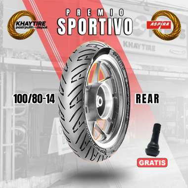 PROMO Ban Motor Matic // ASPIRA PREMIO SPORTIVO 100/80-14 Tubeless