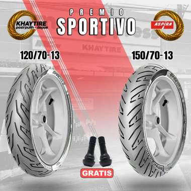 SEPASANG Ban Motor YAMAHA NMAX // ASPIRA PREMIO SPORTIVO 120/70-13 dan 150/70-13 Tubeless