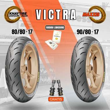 SEPASANG Ban Motor Bebek // MAXXIS VICTRA 80/80 dan 90/80-17 Tubeless