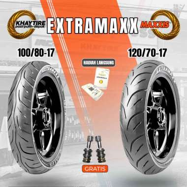 SEPASANG Ban Motor Moge // MAXXIS EXTRAMAXX 100/80-17 dan 120/70-17 Tubeless