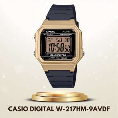 Casio General W-217H / W-217HM Jam Tangan Pria Digital Illuminator Original W-217HM-9AVDF