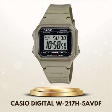 Casio General W-217H / W-217HM Jam Tangan Pria Digital Illuminator Original W-217H-5AVDF