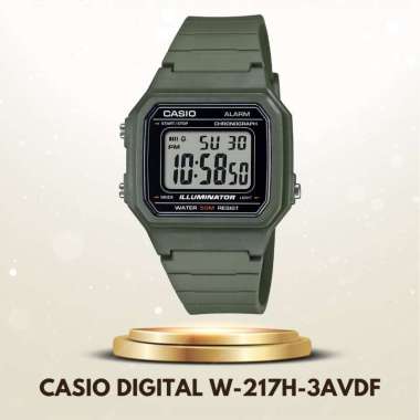 Casio General W-217H / W-217HM Jam Tangan Pria Digital Illuminator Original W-217H-3AVDF