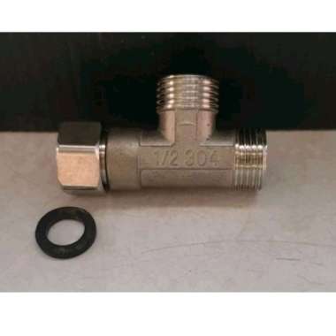 T Sambungan Kran Shower Kran T Plus Ring Ukuran 1/2"