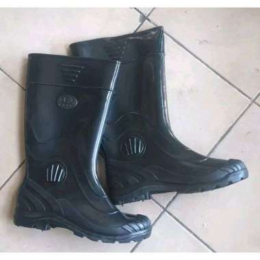 Sepatu Boot Bot But Jeep Karet Hitam Kerja Proyek Anti Air Panjang