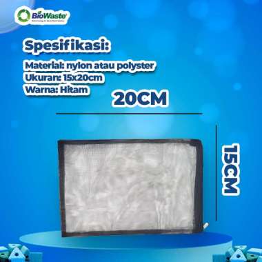Jaring Kantong Media Filter Import Large Aquarium/Kolam 15x20cm Black