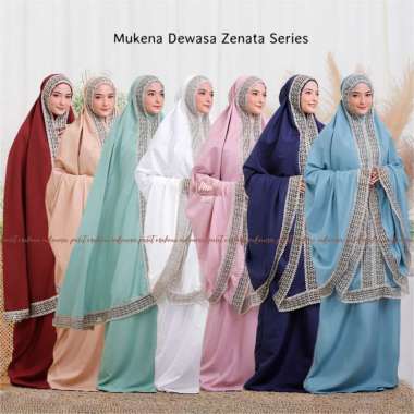 PUSAT MUKENA INDONESIA - MUKENA DEWASA KATUN ZENATA Semua Ukuran WARDAH