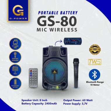 G-POWER SPEAKER GS-80 WIRELLES MULTIMEDIA SPEAKER/SPEAKER BLUETOOTH