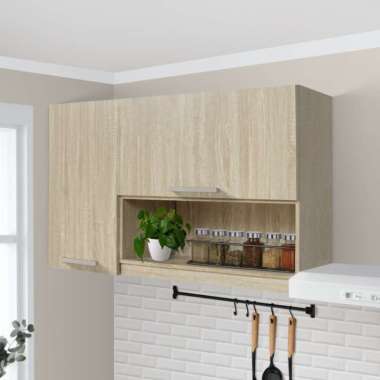 IDEA Furniture DENVER Kitchen Set Lemari Kabinet Dapur Kayu Modern Minimalis Atas Bawah Coklat Muda 