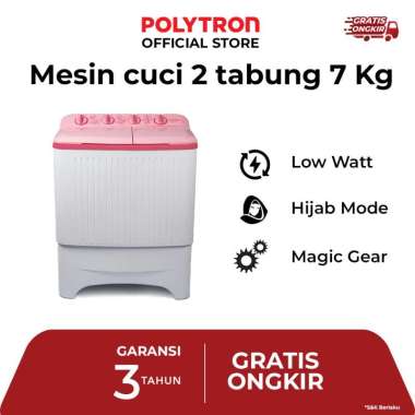 POLYTRON Mesin Cuci 2 Tabung 7 Kg Primadona Giant PWM 7073P