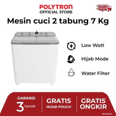 Polytron Mesin Cuci 2 Tabung PWM 7076 Giant Series HijabMode