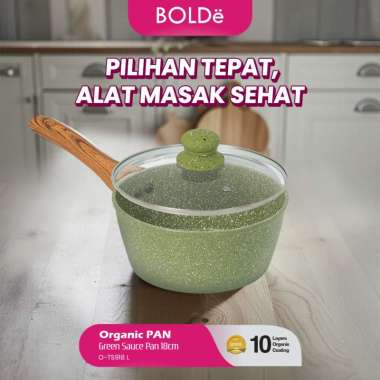 BOLDe Organic Green Sauce Pan 18cm + Lid