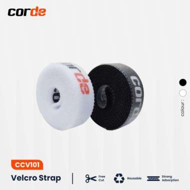 CORDE Cable Ties Organizer Velcro Strap | Pengikat Perekat Klip Kabel CCV101 Hitam - 3M