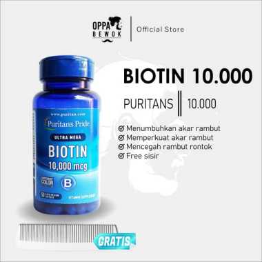 BIOTIN 10.000 segel Penumbuh Rambut Rontok Biotin Nutrilabs