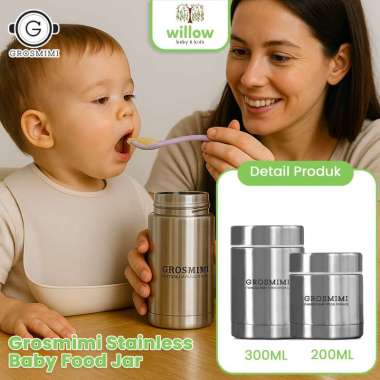 Tempat Makan Bayi - Grosmimi Stainless Baby Food Jar 300ML