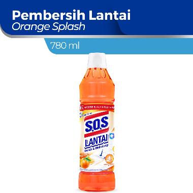 SOS Cairan Pembersih Lantai Orange Splash Botol 780 mL