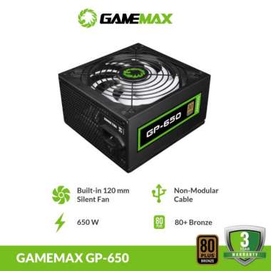 Gamemax PSU 650 Watt +80 Pure GP Series Bronze Certified