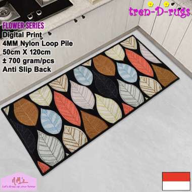 Tren-D-rugs Karpet keset kaki printing modern dapur panjang lorong koridor runner kitchen mat anti s
