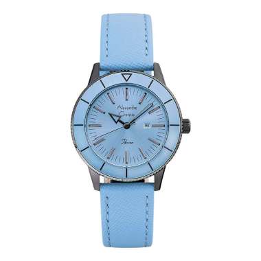 Jam Tangan Wanita Alexandre Christie Passion AC 5002 LD LIGBU Ladies Light Blue Dial Light Blue Leat