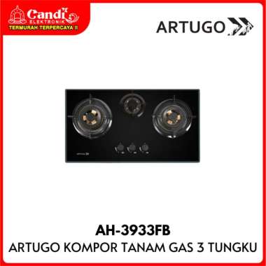 ARTUGO Kompor Gas Tanam 3 Tungku AH-3933FB