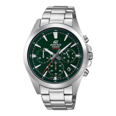 Jam Tangan Pria Casio Edifice EFV-630D-3AVUDF Chronograph Green Dial Stainless Steel Band Silver