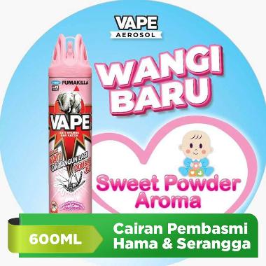 Fumakilla Vape Aerosol Anti Nyamuk dan Kecoa - Sweet Powder [600 mL]