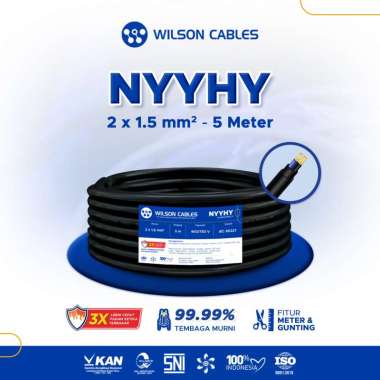NYYHY 2x1.5 mm2 - Kabel Listrik Tembaga Wilson Cables 10 Meter