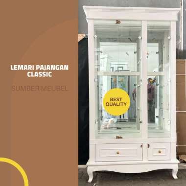 LEMARI PAJANGAN 3 PINTU KACA