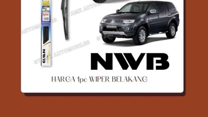 Wiper Blade belakang ORIGINAL ASLI merk NWB japan Mitsubishi Pajero Sport / Dakar 2007-2015 Lama OLD